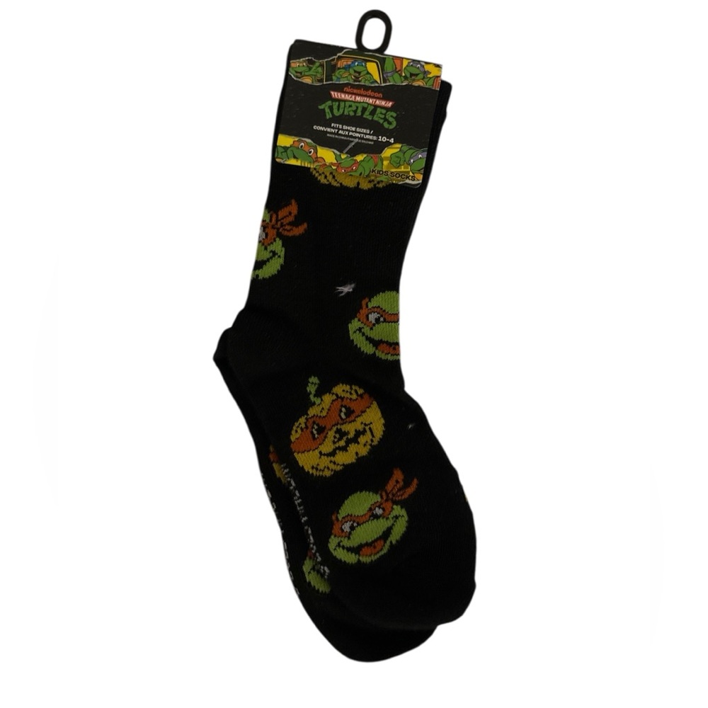 Teenage Mutant Ninja Turtles Black Graphic Crew Socks - NWT